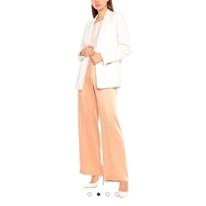 Semicouture Pink Satin Wide Legs High Waist Pants Size IT 46 US 10 Large L